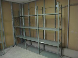 Metal Shelving Unit 88'x109". Note:  Buyer Responsible For Dismantling, Lifting & Loading. Items Must Be Removed by September 1, 2020, 4:00 PM.  Items Left Onsite After September 1, 2020 Will Be Considered Abandoned.