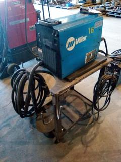 Miller MXT 350 Welder c/w CC/CV, Cables, Cart.