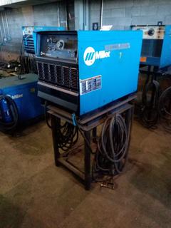 Miller Dimension 652 CC/CV DC Welder On Stand c/w Welding Lead, Stinger & Cables.