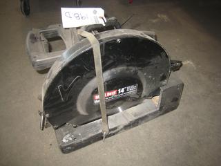 14" Morse Metal Devil Chop Saw. S/N 50326-1413-20029.