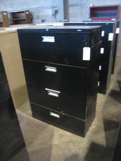 (2) 4 Drawer Filing Cabinets 18"x36"x54".