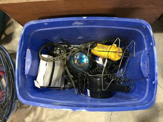 Lot of Spot Lights, Lug Nuts, Spring Clamps, Etc.