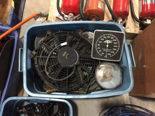 Lot of Magnetic Beacons, Sphygmomanometer, Mirror, Angle Console, Etc.