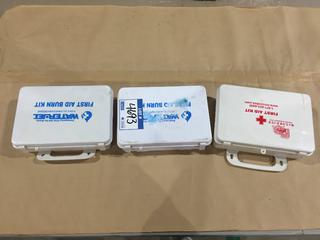 (3) Plastic First Aid Kits, No Contents.