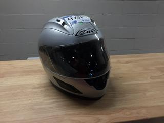 Silver Zox Helmet, Large.