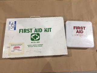 (2) Metal First Aid Kits, No Contents.