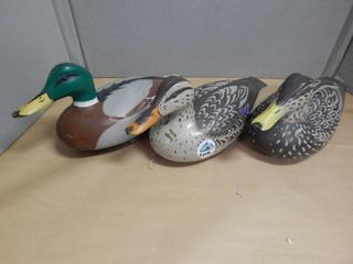 3 Duck Decoys - 1960's USA