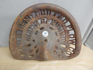 Cast Iron Tractor Seat - South Bend, Indiana 