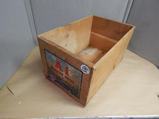 A1 Canadian Apples Wooden Crate 