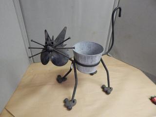 Metal Cat Planter