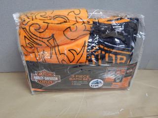 Harley Davidson 3 Piece Bath Set - New in Box