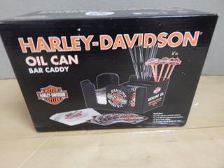 Harley Davidson Oil Can Bar Caddy - New in Box