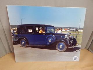 Old Car Photo Mounted on Cardboard 16 in x 24 in.