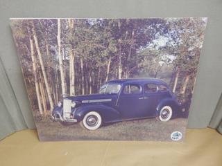 Old Car Photo Mounted on Cardboard 16 in x 24 in.