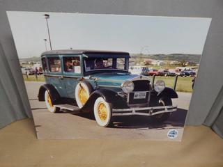 Old Car Photo Mounted on Cardboard 16 in x 24 in.