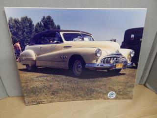 Old Car Photo Mounted on Cardboard 16 in x 24 in.