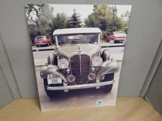 Old Car Photo Mounted on Cardboard 16 in x 24 in.