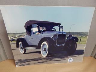 Old Car Photo Mounted on Cardboard 16 in x 24 in.