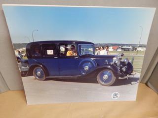 Old Car Photo Mounted on Cardboard 16 in x 24 in.