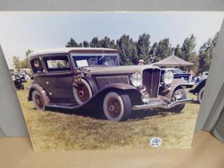 Old Car Photo Mounted on Cardboard 16 in x 24 in.