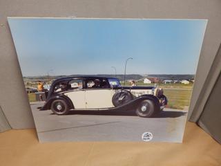 Old Car Photo Mounted on Cardboard 16 in x 24 in.