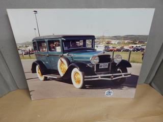 Old Car Photo Mounted on Cardboard 16 in x 24 in.