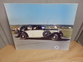 Old Car Photo Mounted on Cardboard 16 in x 24 in.