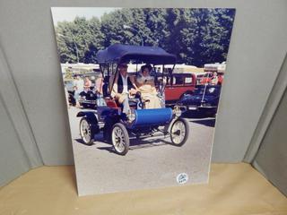 Old Car Photo Mounted on Cardboard 16 in x 24 in.