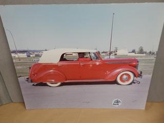 Old Car Photo Mounted on Cardboard 16 in x 24 in.