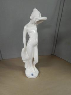 White porcelain statue  24 in. tall