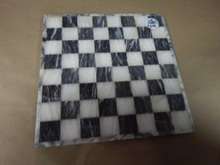 Marble chess/checker Board 13 in. x 13 in.