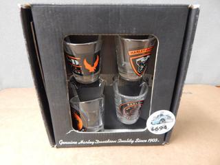 Harley Davidson Set of Shot Glasses - New in Box