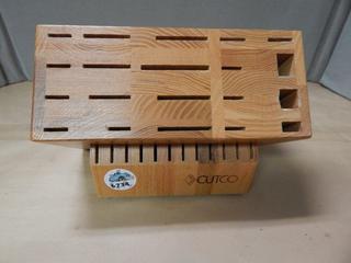 Cutco Solid Oak Knife Block