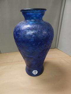 Large Blue Glass Vase