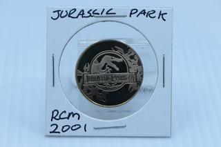 2001 Royal Canadian Mint Jurassic Park Coin.