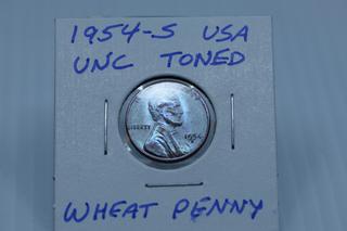 1954-S USA Wheat Penny.