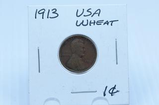 1913 USA Wheat Penny.