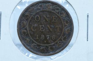 1876-H Canada One Cent Coin.