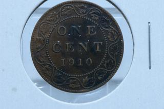 1910 Canada 1 Cent Coin.