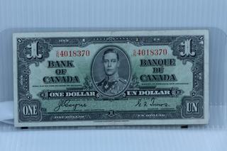 1937 Canada One Dollar Bank Note.