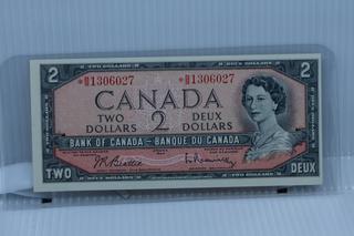 1954 Bank of Canada $2 Replacement Bank Note.