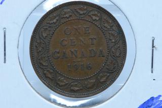 1916 Bank of Canada One Cent Coin.