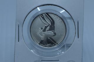 2015 Bugs Bunny Twenty Dollar .9999 Fine Silver Coin.