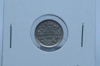 1902 Canada Five Cent Silver Coin.