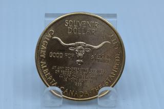 1966 Calgary Stampede Trade Dollar.