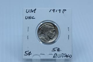 1919 USA Buffalo Nickel.