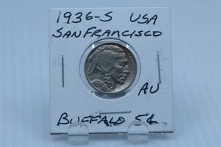 1936 USA Buffalo Nickel.