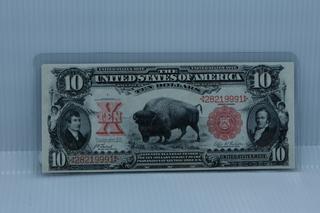 REPRODUCTION - USA Ten Dollar Buffalo Bank Note.