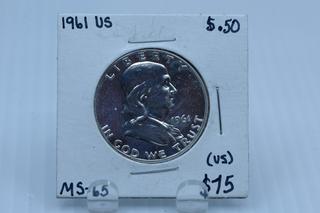 1961 USA Silver Half Dollar - Uncirculated.