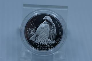 2000 Canada Silver Coin w/Hawk.